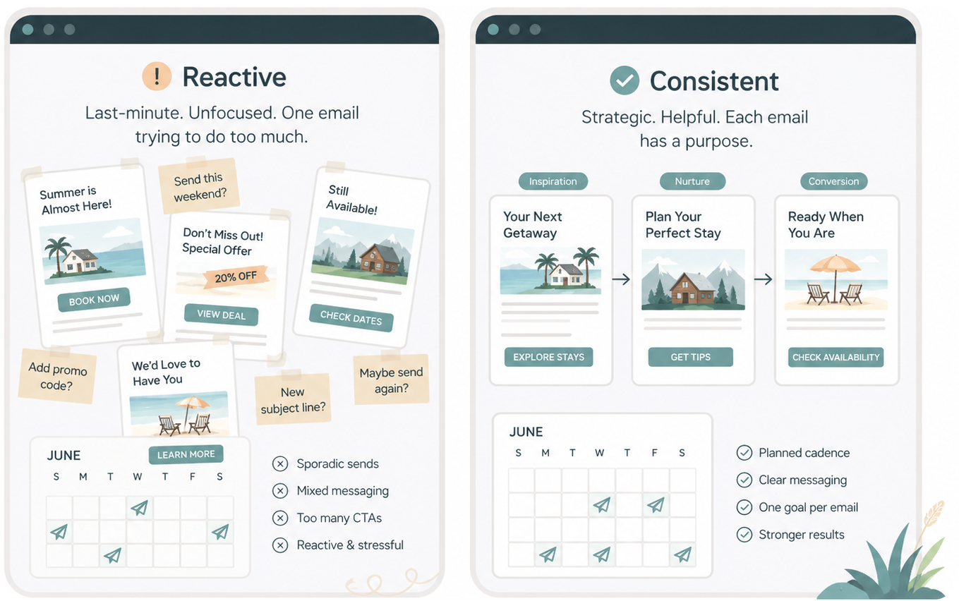reactive vs consistent email